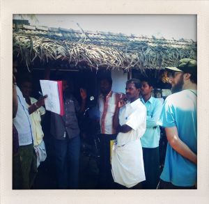 Route book resting outdoors during the rickshaw trip