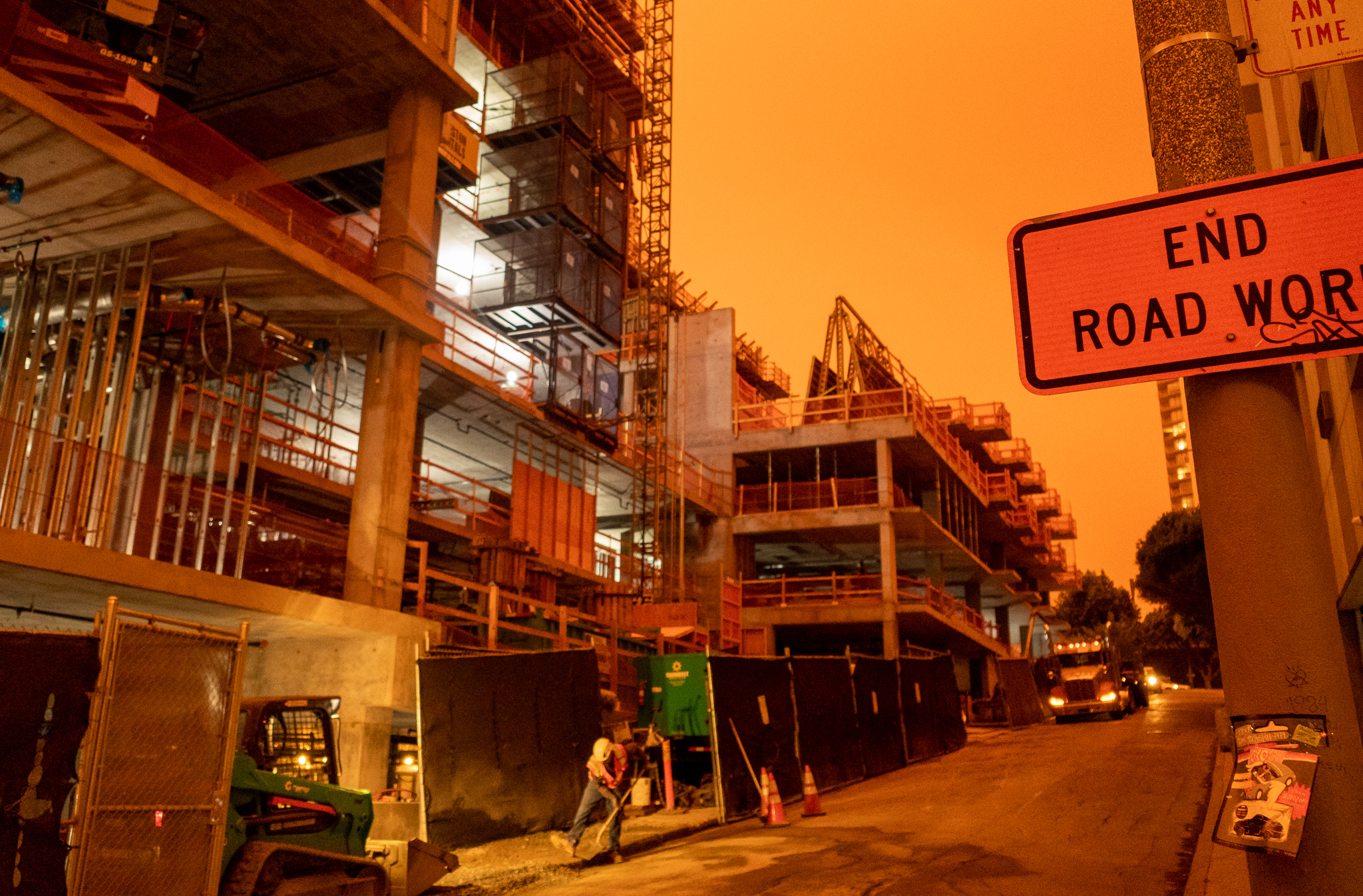 A work site along Van Ness